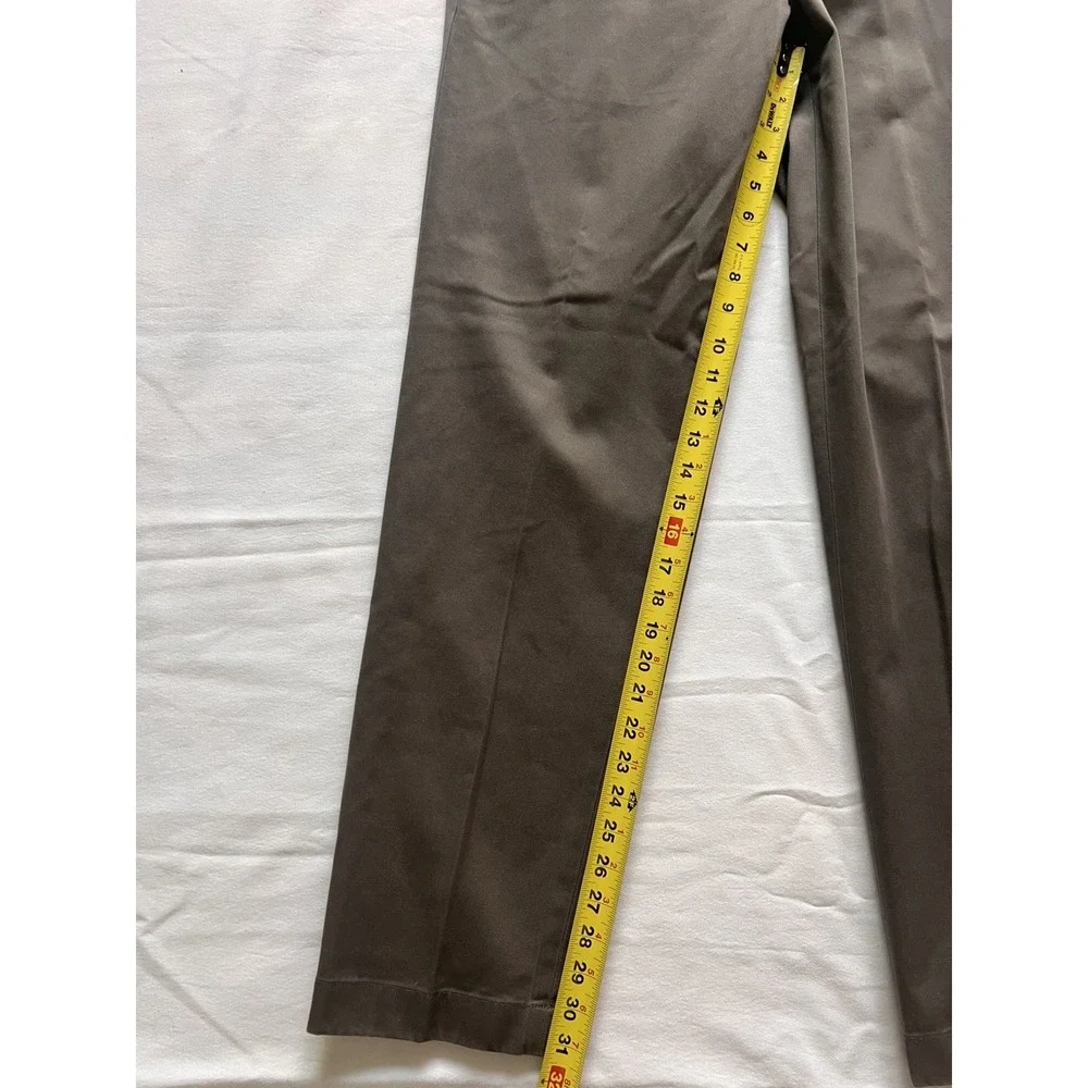Brooks Brothers Advantage Chino Clark Pants 34W/32L 100% Cotton in Grey/Taupe